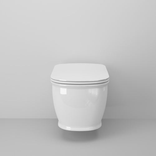 Унитаз подвесной Ambassador Royal 263K19002RS белый с сиденьем микролифт каскадный смыв - фото 3